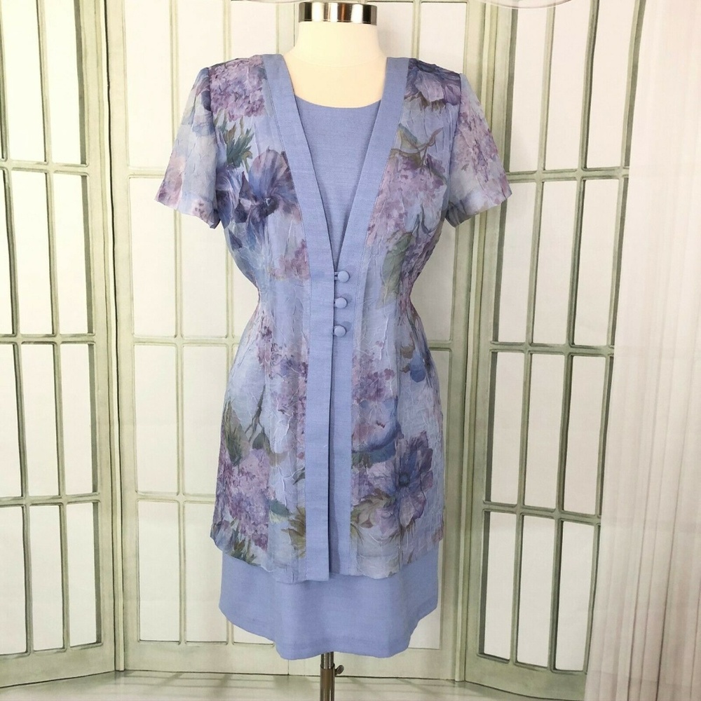 Dressbarn Size 12P Dress Shift Lagenlook Knee Leng